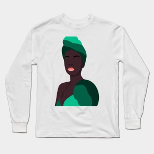 Black art dark skin woman miss universe Long Sleeve T-Shirt